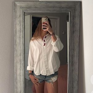 vintage cowboy boot embroidered button up